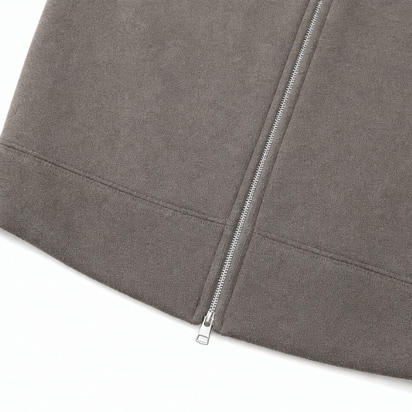 Coziluxe – Zip-Front Hooded Mid-Length Knit Cardigan