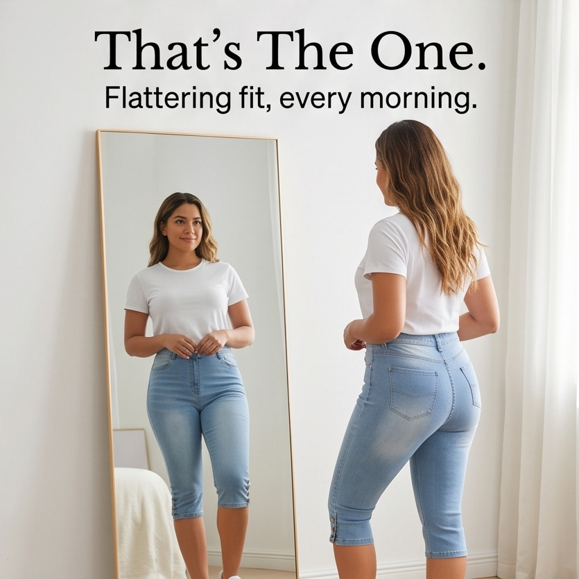Velora™ — Slimming High-Waist Capri Jeans