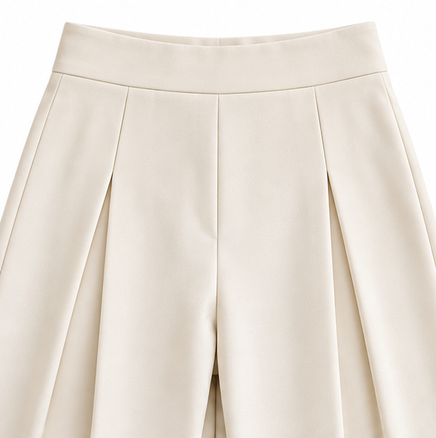 Velaform – High-Waisted Pleated Wide-Leg Trousers