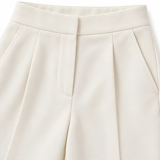 Formelle – Stand-Collar Shirt And Cropped Trouser Set