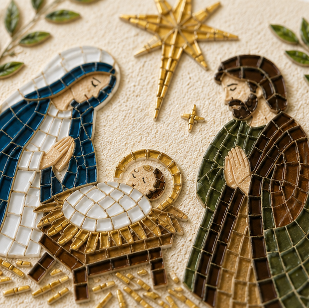 Silent Night Mosaic – Nativity Easel Mosaic Craft Kit