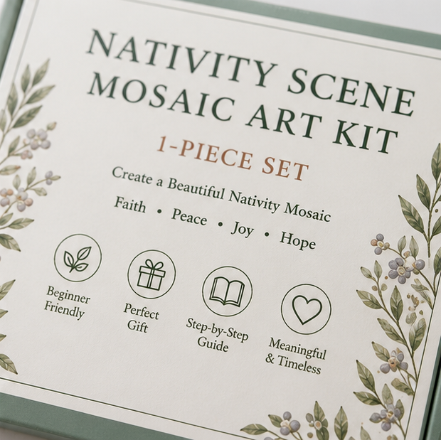 Silent Night Mosaic – Nativity Easel Mosaic Craft Kit