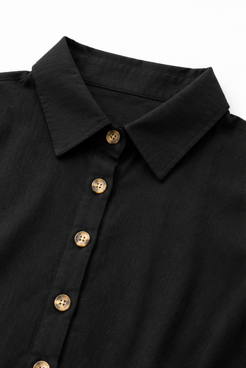 Verlyne – Relaxed Button-Front Shirt And Draped Pants Set