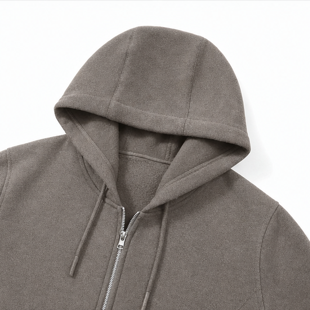 Coziluxe – Zip-Front Hooded Mid-Length Knit Cardigan