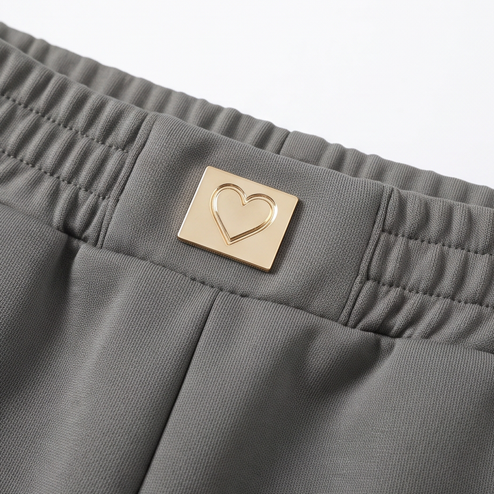 Wearbella – Heart-Buckle Wide-Leg Top And Trouser Set
