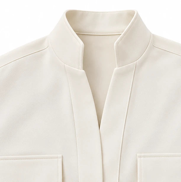 Formelle – Stand-Collar Shirt And Cropped Trouser Set