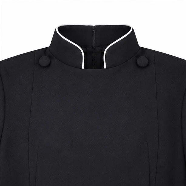 Vespera – High-Collar Cross-Detail Clergy Robe