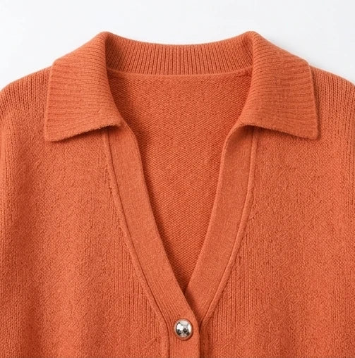 Draperlyn – Collared Open-Front Batwing Knit Cardigan