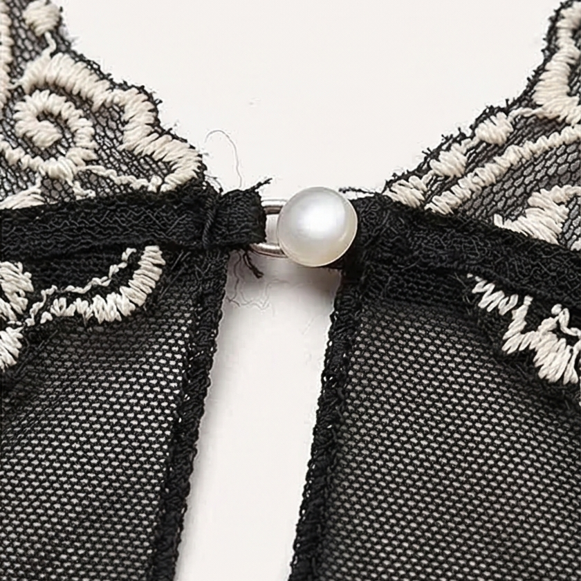 Velaire™ – Floral Lace Babydoll with Matching Thong