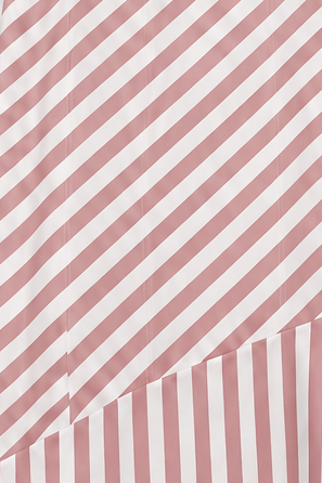 Onestrand – Striped One-Shoulder Puff Sleeve Maxi Dress