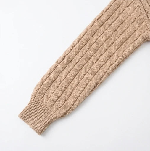 Cabeline – Cable-Knit Bodycon Sweater Dress