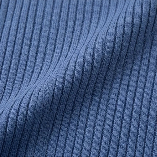 Lumaelle – Ribbed Knit Lantern Sleeve Button-Cuff Pullover