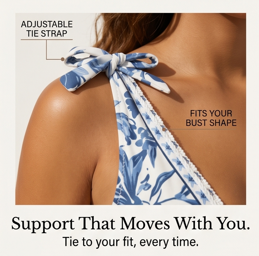 Solveya™ – Floral One-Piece Swimsuit with Matching Cover-Up Skirt