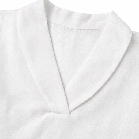 Sevella – Women's textured shawl V-neck summer tee, loose fit