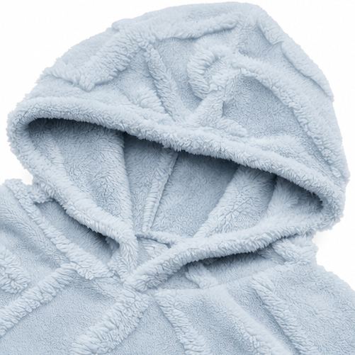 Wearbella – Embossed Fleece-Look Hoodie And Jogger Set