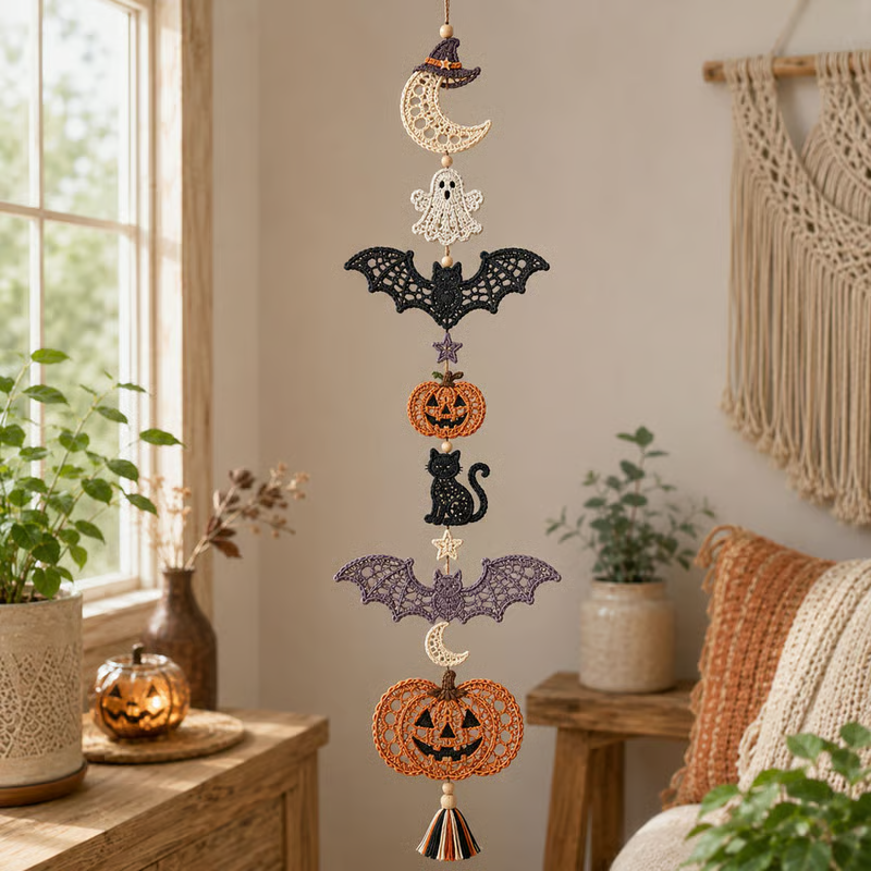 Hummingbird Haven – Crochet Hummingbird Flower Garland