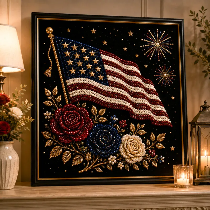 Starweave – 5D Pearl Bead American Flag Art Kit