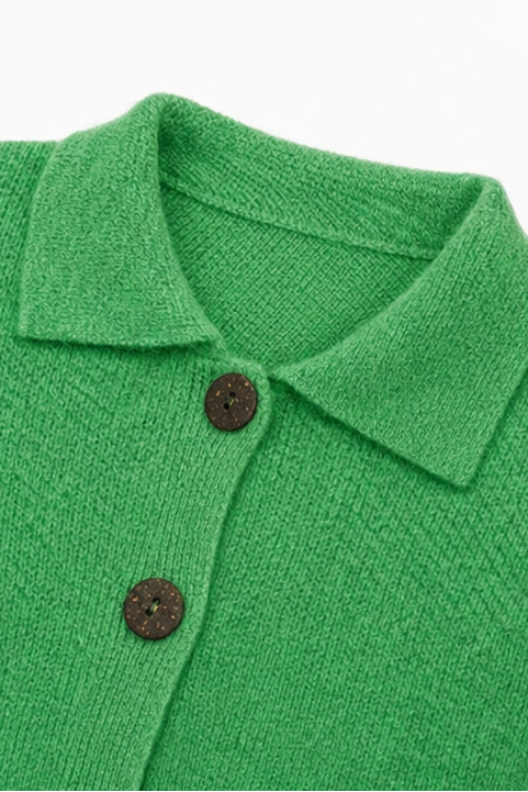 Softshirt – Knit Collared Button-Down Cardigan