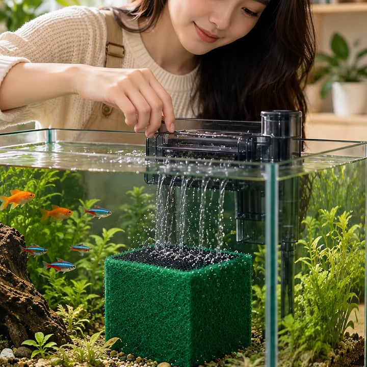 ClearCurrent – Green Honeycomb Aquarium Filter Cube