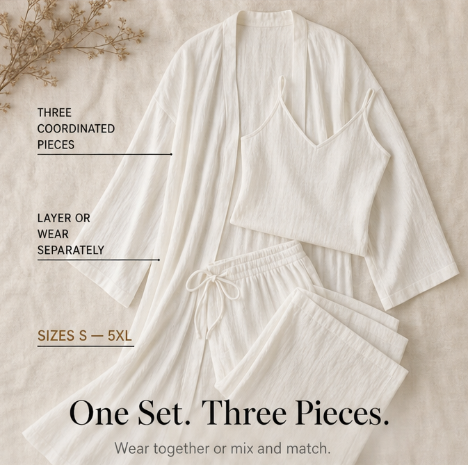 Eloria™ - Elegant 3-Piece Loungewear Set for Effortless Style