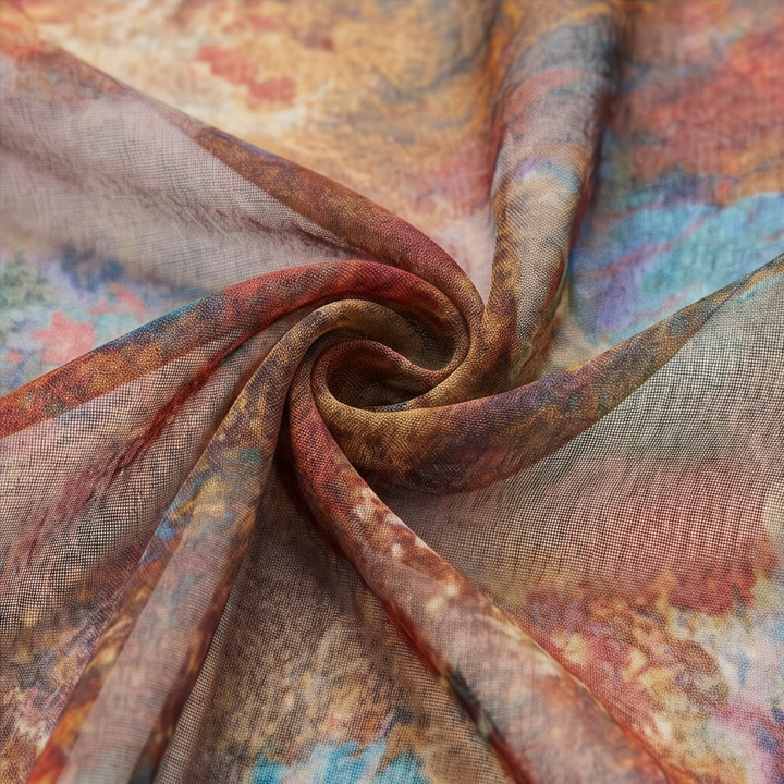 Elowen™ – Watercolor Ruched Midi Dress