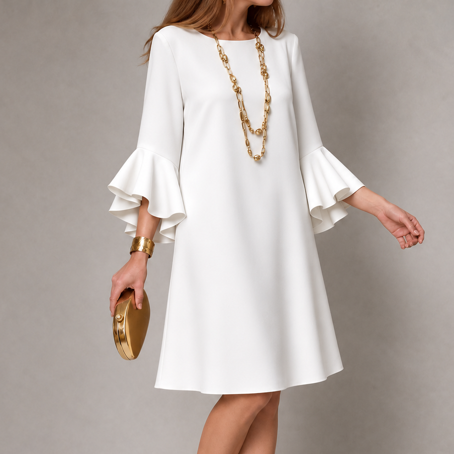 Hilaria – Women's Statement Bell Sleeve Mini Dress