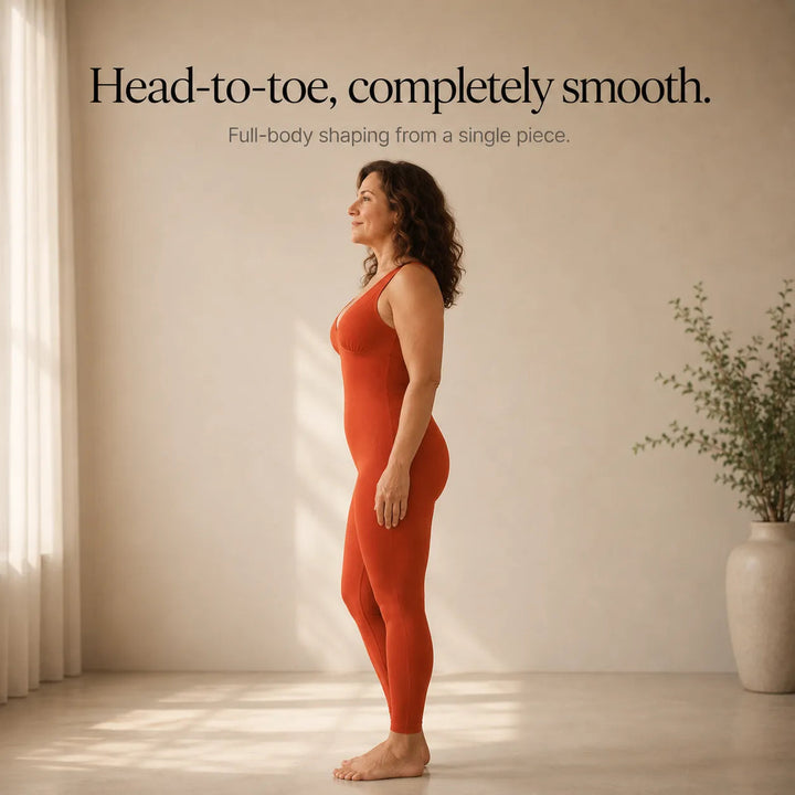 Snatura – Seamless V-Neck Shaping Jumpsuit for Yoga & Everyday Wear