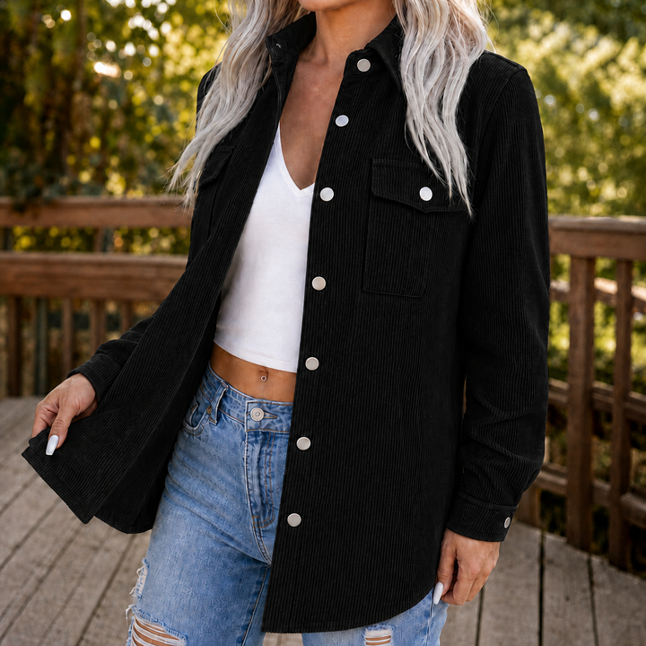 Corvella – Oversized Wide-Wale Shirt Jacket