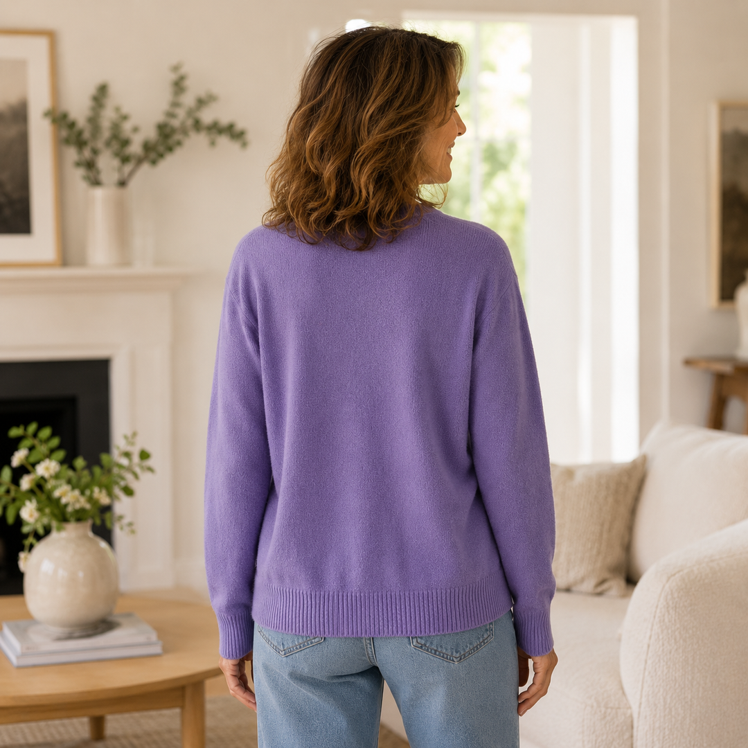 Wearbella – Cropped Brushed-Knit Button-Front Cardigan