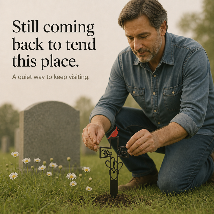 Cardinalight – Cardinal Cross Memorial Garden Stake