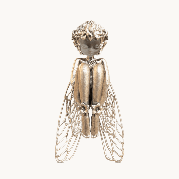 Faeluna™ – Sculpted Fairy Spirit Pendant Gold