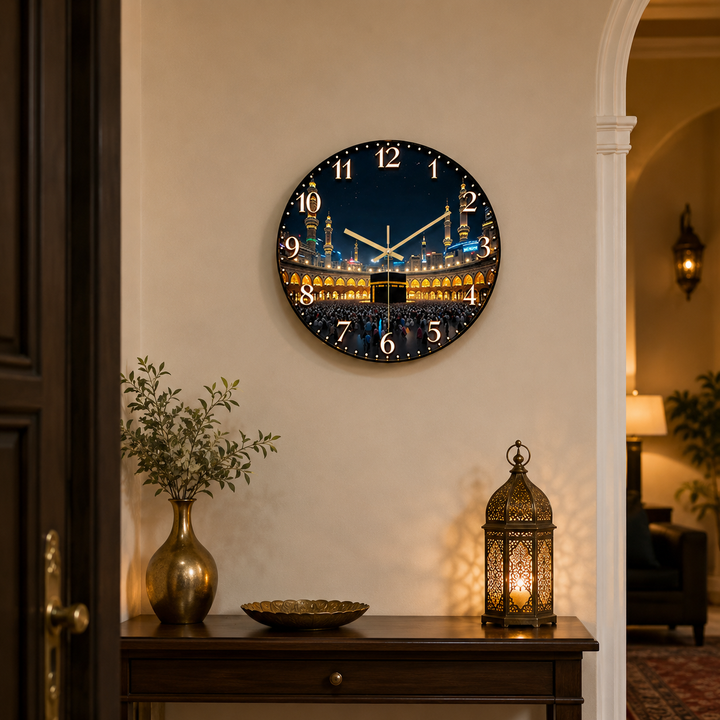 Quietwall – Kaaba Black And Gold Wall Clock