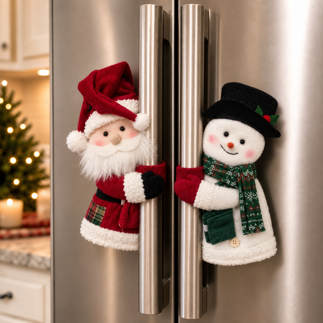 MerryKnob – Santa And Snowman Door Handle Covers