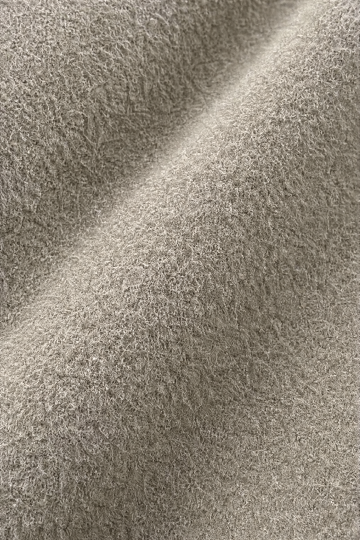 Isola – Cable-Knit Sleeve Double-Breasted Longline Coat
