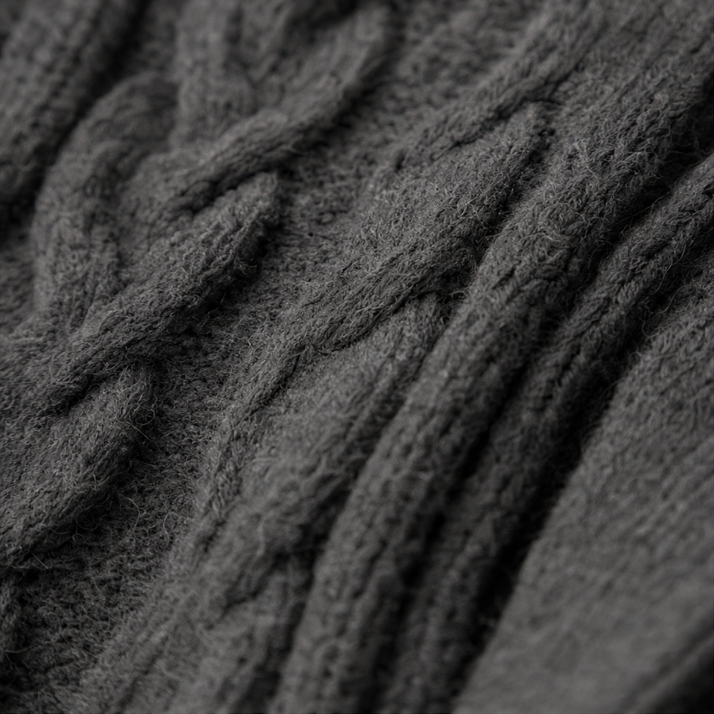 Wrapetta – Hooded Longline Cable-Knit Cardigan
