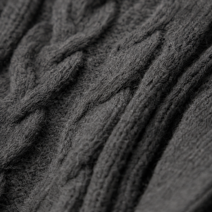 Wrapetta – Hooded Longline Cable-Knit Cardigan