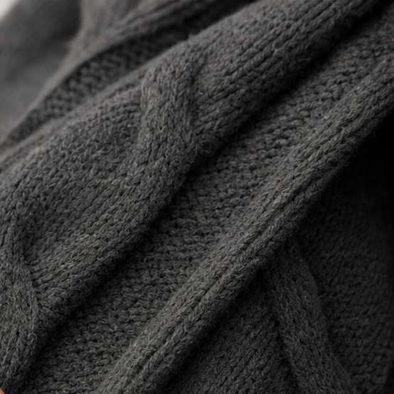 Wrapetta – Hooded Longline Cable-Knit Cardigan