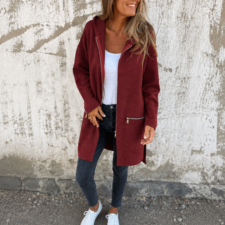 Wearbella – Longline Open-Front Hooded Cardigan