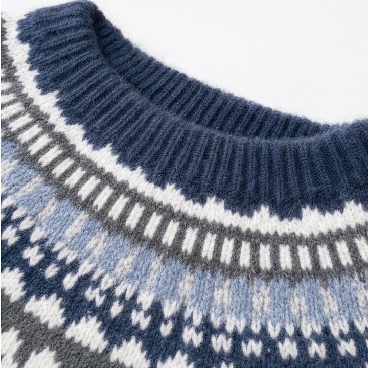 Wearlyn – Colorblock Yoke Dropped-Shoulder Knit Sweater