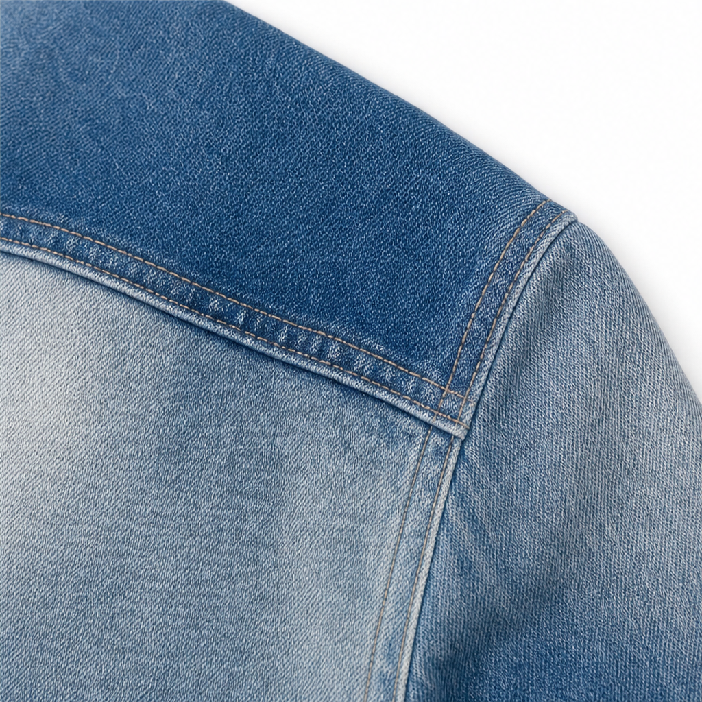 Lunavia – Open-Front Longline Denim Jacket