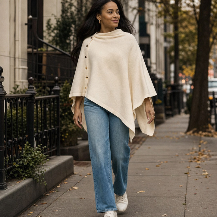 Wraparla – Side-Button Convertible Poncho Wrap