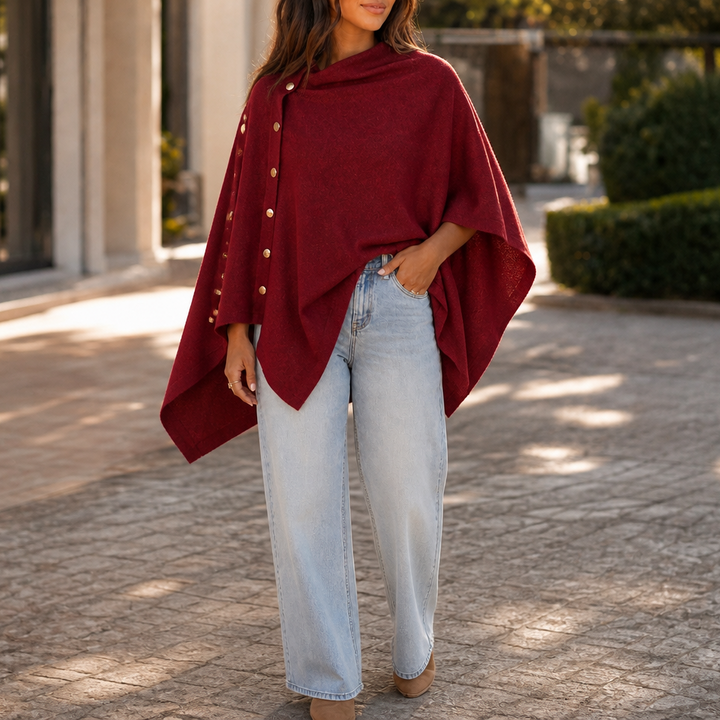 Wraparla – Side-Button Convertible Poncho Wrap