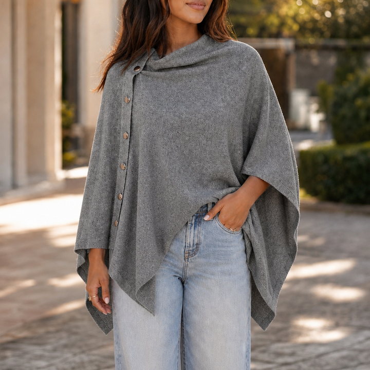 Wraparla – Side-Button Convertible Poncho Wrap