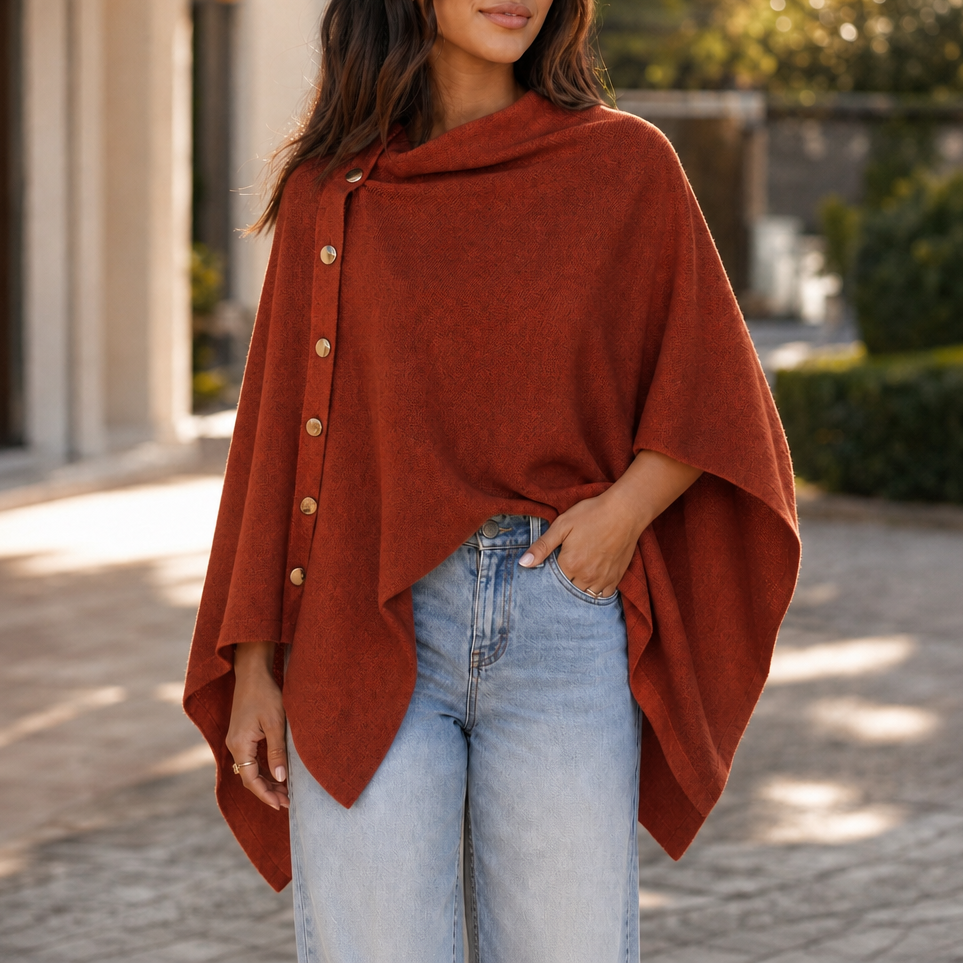 Wraparla – Side-Button Convertible Poncho Wrap