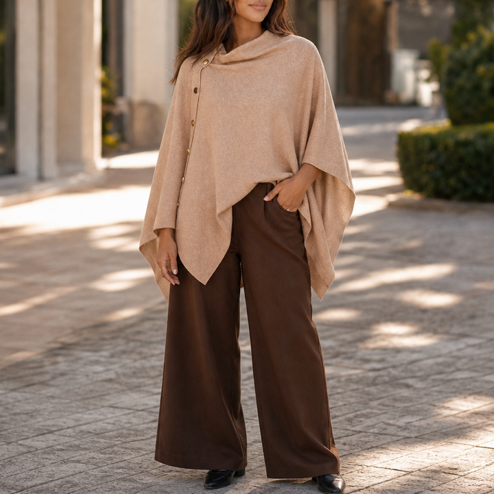 Wraparla – Side-Button Convertible Poncho Wrap