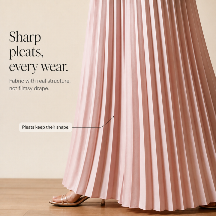 Easewide – Pleated Wide-Leg Drawstring Trousers