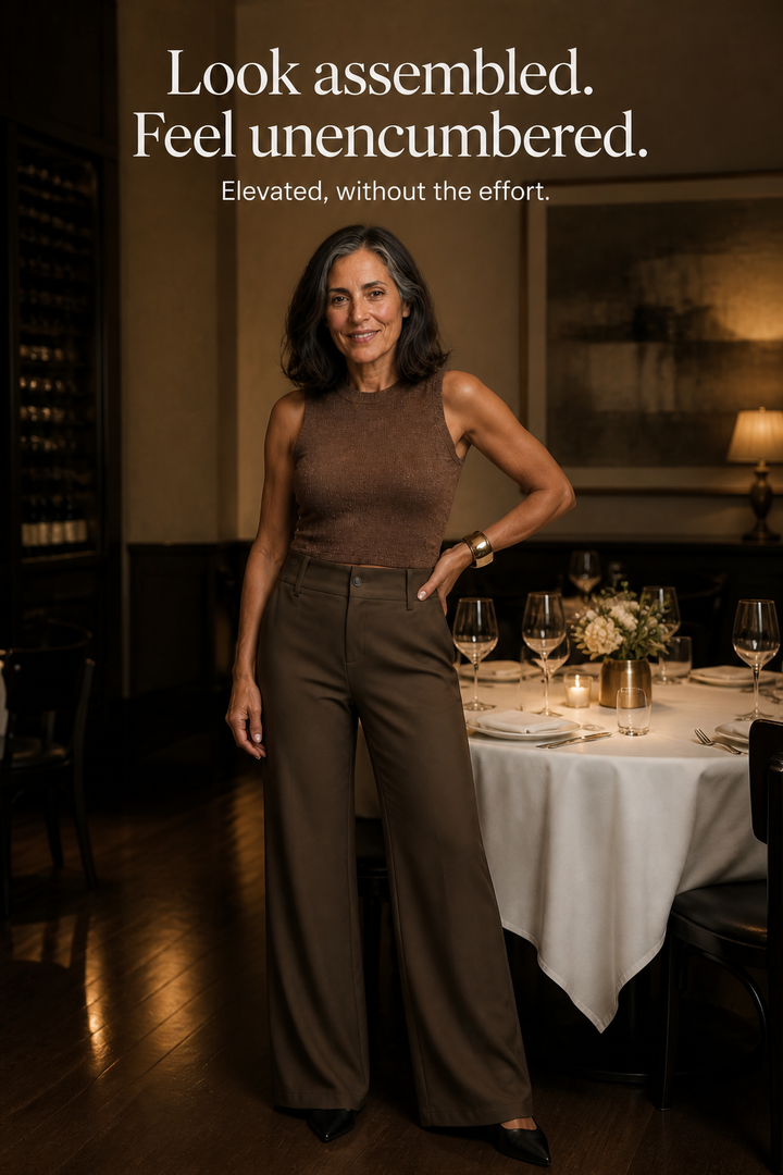 Nolamere – Wide-Leg High-Waisted Dress Trousers