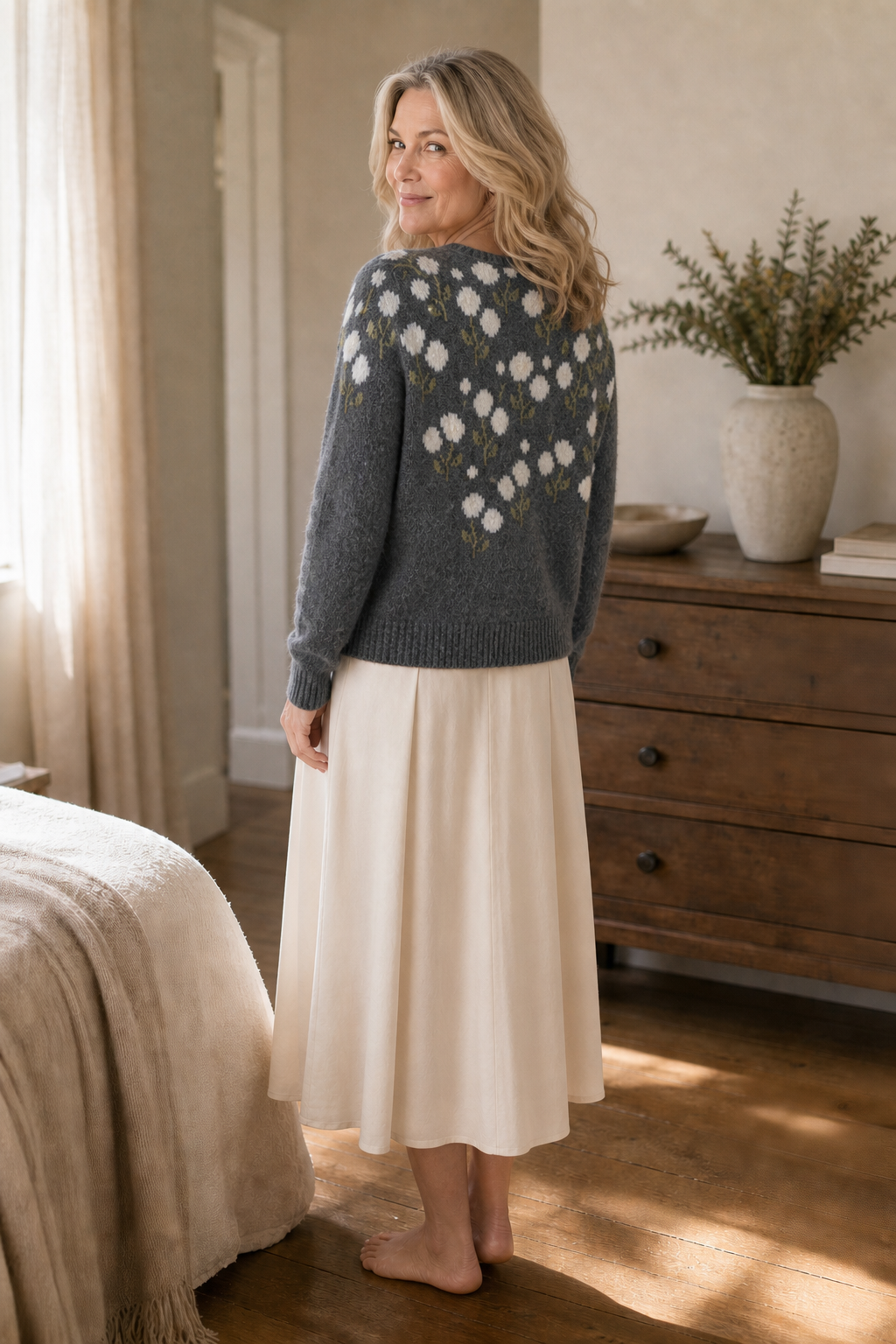 Meadowlin – Floral Knit Open-Front Cardigan – Lark & Clover Meadowlin – Floral Knit Open-Front Cardigan – Lark & Clover