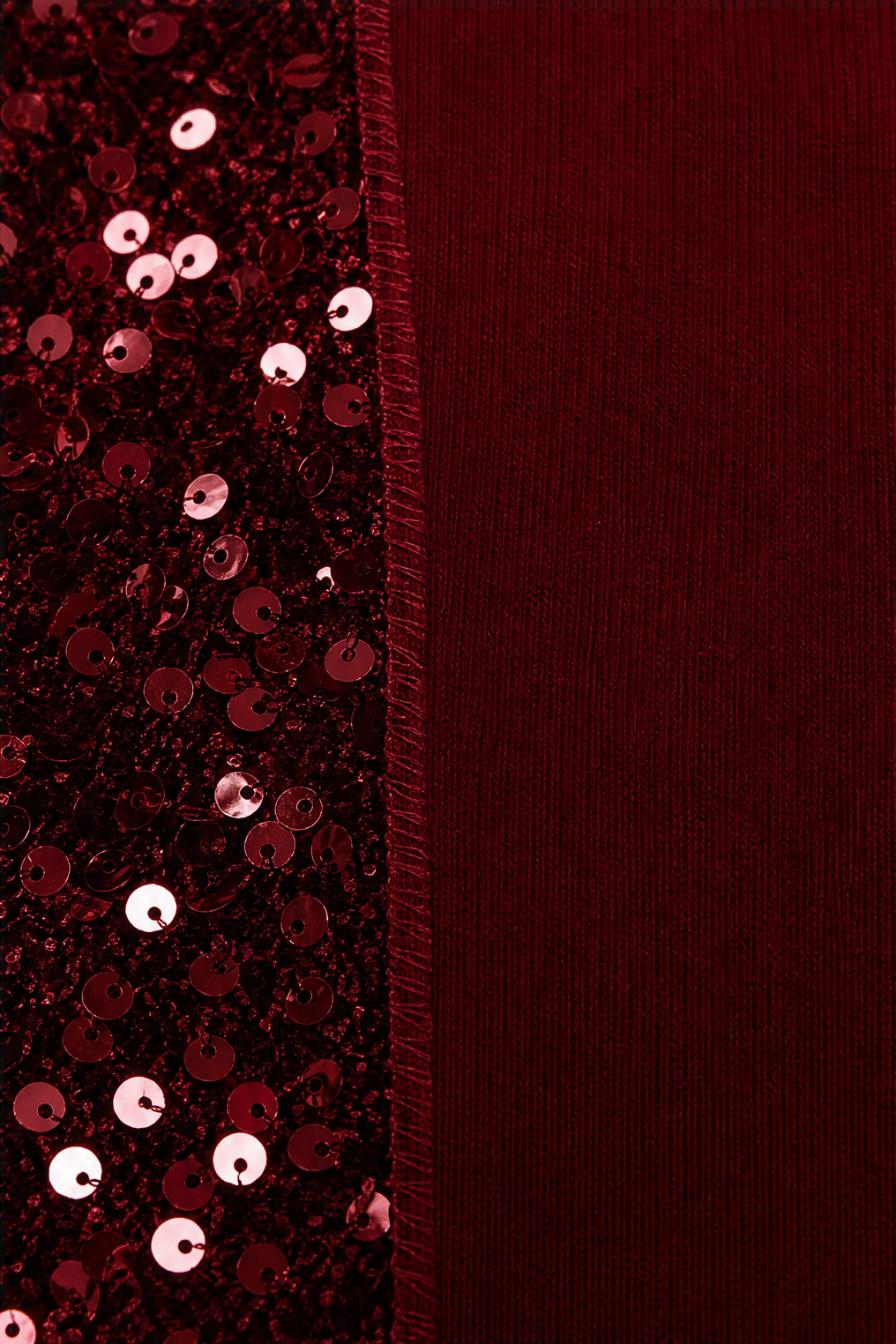 Veluxe Duo – Sequin Front Mock-Layer Evening Top