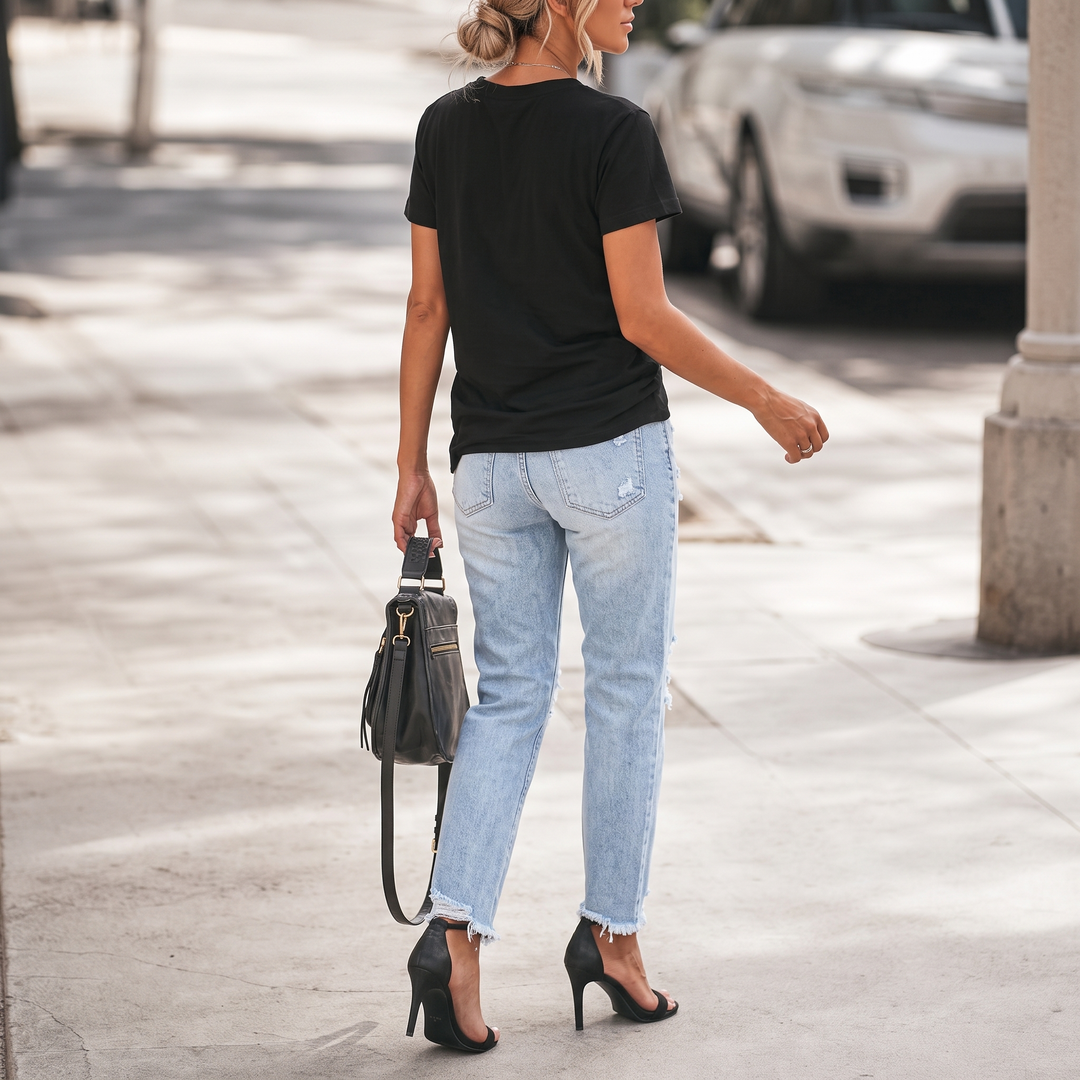 Riva – Distressed Ripped Denim Jeans